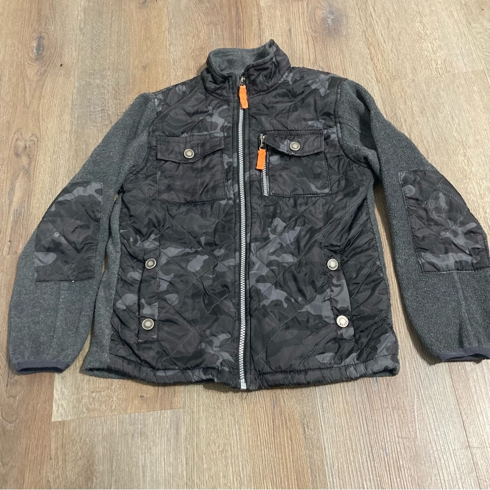 Sz 10/12 Kids Snozu Grey Camouflage Jacket